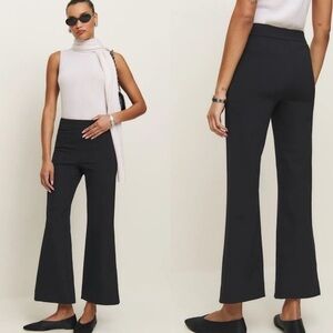 REFORMATION Tanya Black Flared Knit Pants M